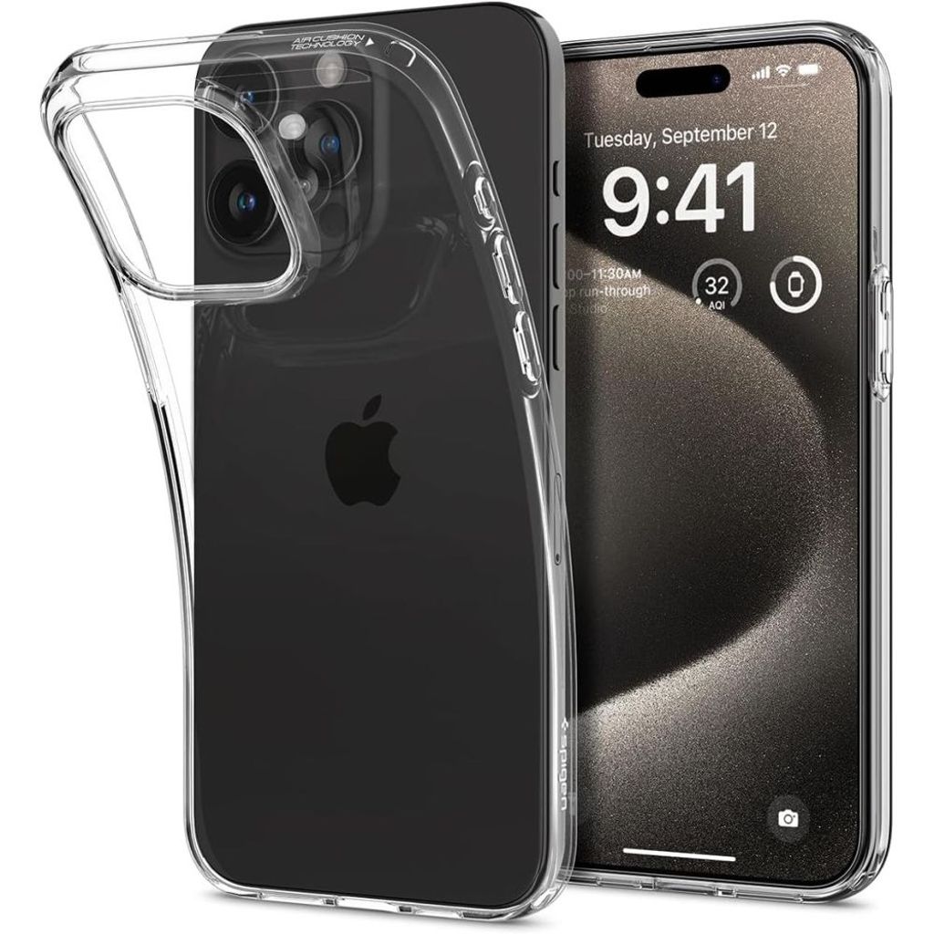 EU Product - Liquid Crystal Case for iPhone 15 Pro Max - Transparent thumbnail