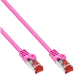 InLine Patch Cable S/FTP PiMF Cat.6 250MHz PVC copper pink 0.25m