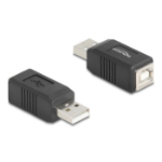 DeLOCK 67202 tussenstuk voor kabels USB Type-A USB Type-B Zwart