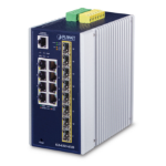 PLANET IP30 Industrial L3 8-Port Managed Gigabit Ethernet (10/100/1000) Blue, White