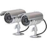 ProperAV Aluminium Pack of 2 dummy security camera