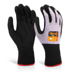 BEESWIFT Glovezilla Nitrile Foam Nylon Glove Purple XL (Pack of 10)