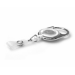 Digital ID White Carabiner ID Badge Reels with Strap Clip (Pack of 50)