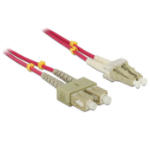 DeLOCK LC - SC, 3m InfiniBand en Glasvezelkabel Violet