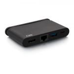 C2G USB-C 4-in-1 Compact Dock with HDMI, USB-A, Ethernet, and USB-C Power Delivery up to 100W - 4K 30Hz
