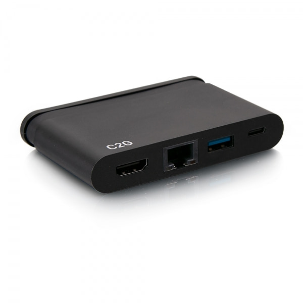 Image of C2G USB-C 4-in-1 Compact Dock with HDMI, USB-A, Ethernet, and...