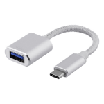 Deltaco USBC-1278 USB cable USB 3.2 Gen 1 (3.1 Gen 1) 0.1 m USB A Silver