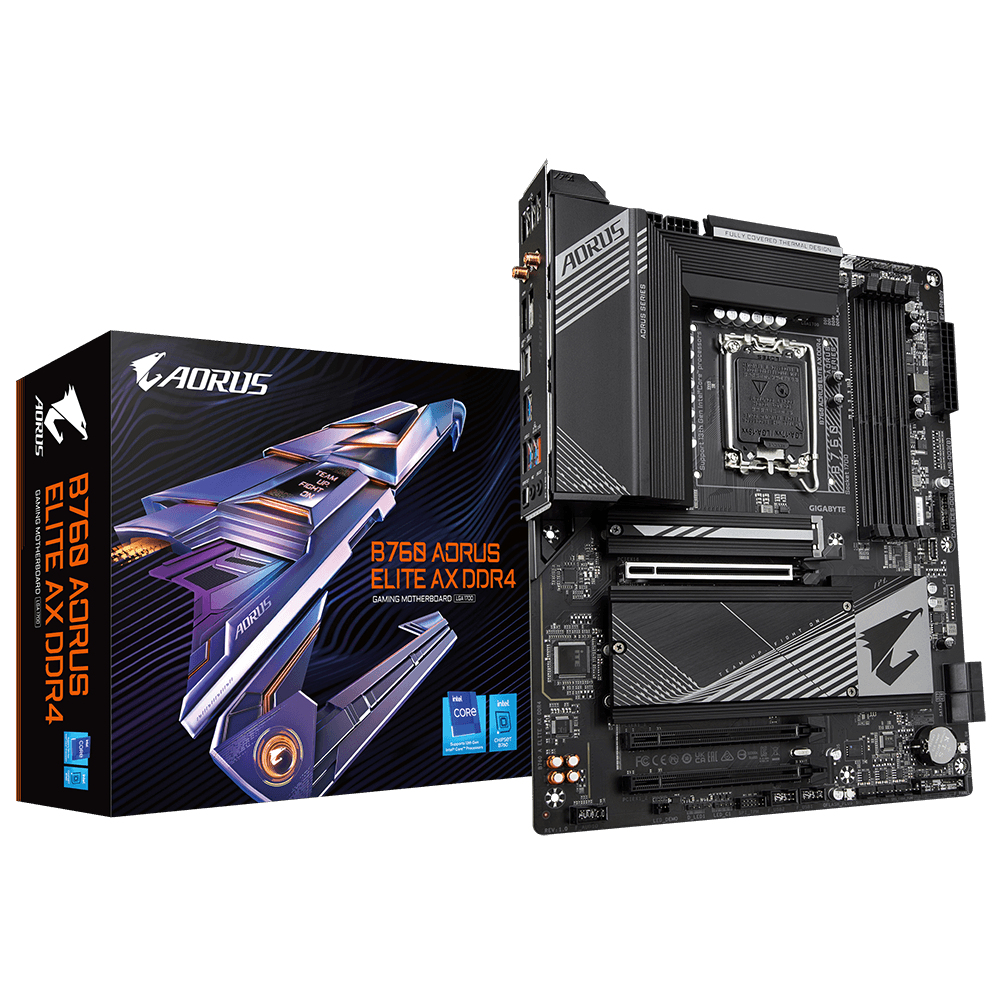 Image of Gigabyte B760 AORUS ELITE AX DDR4 (rev. 1.0) Intel B760 Express...