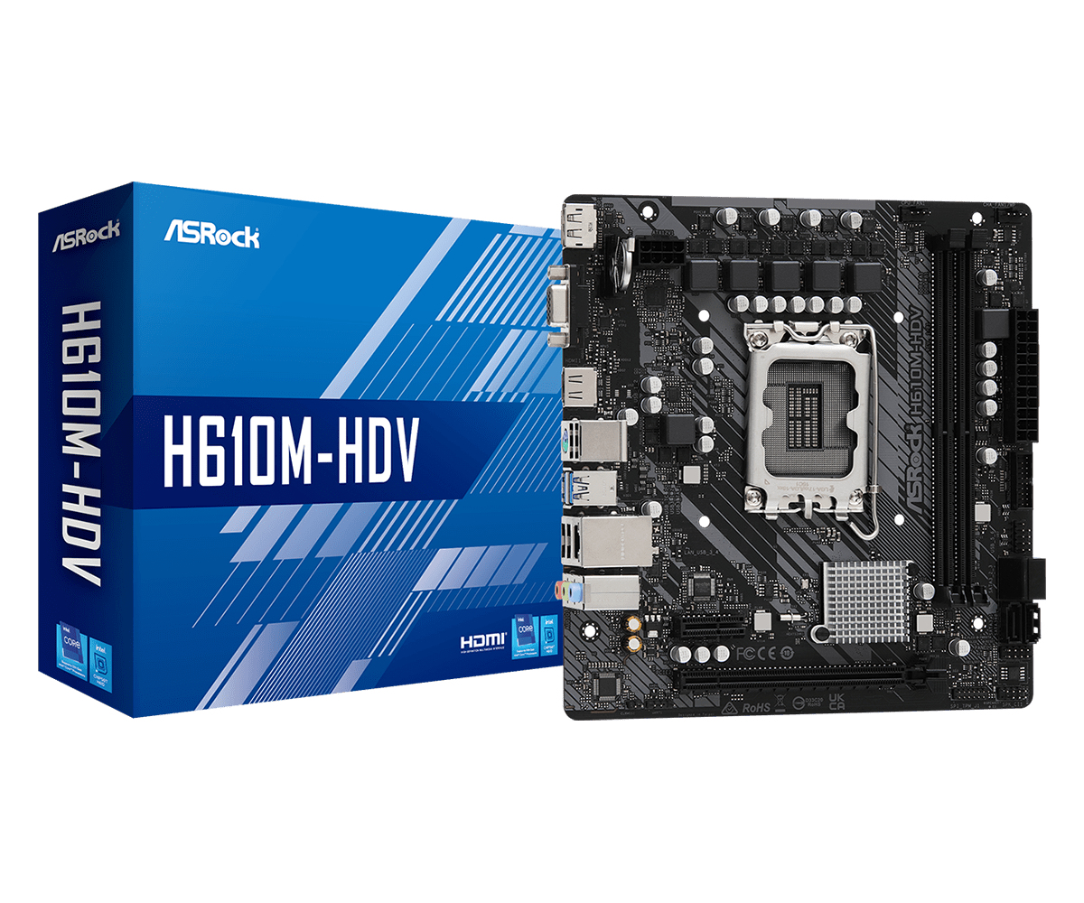 Image of Asrock H610M-HDV Intel H610 LGA 1700 micro ATX