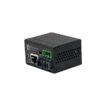 LevelOne RJ45 to SC Fast Ethernet Industrial Media Converter, Single-Mode Fiber, 30km, -40Â°C to 75Â°C