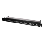 LogiLink NP0048 CAT.6 PATCH PANEL 24 PORTS SHIELDED, 19 INCH RACK MOUNT, BLACK, PRIMELINE, LOGILINK