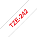 Brother TZE-242 DirectLabel red on white Laminat 18mm x 8m for Brother P-Touch TZ 3.5-18mm/36mm/6-18mm/6-24mm/6-36mm