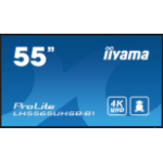 iiyama LH5565UHSB-B1 Signage Display Kiosk design 138.7 cm (54.6") LED Wi-Fi 800 cd/m² 4K Ultra HD Black Built-in processor Android 11 24/7