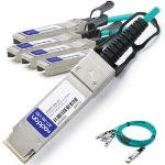 AddOn Networks JG331A-AOC-AO InfiniBand cable 5 m QSFP+ 4xSFP+ Green