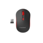 Gembird WIRELESS OPTICAL MOUSE MUSW-4B-03-R 1600DP - Maus muis Kantoor Ambidextrous RF Draadloos Optisch 1600 DPI