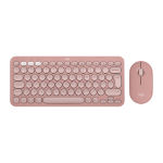 Logitech 920-012241 keyboard Mouse included Universal RF Wireless + Bluetooth QWERTY US International Pink