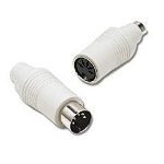 C2G PS/2 Female to AT Male Keyboard Adapter 6-pin Mini Din 5-pin Din