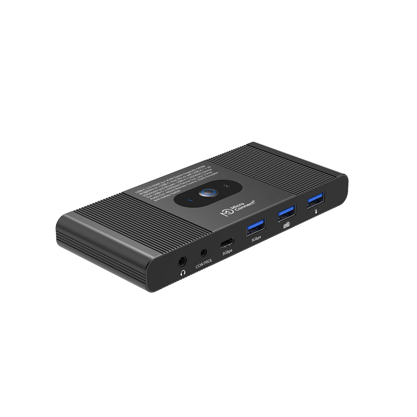 Microconnect HDMI & USB-C 2-Port KVM switch