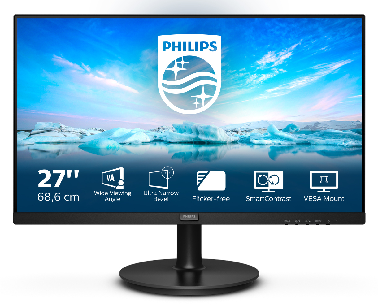 Image of Philips V Line 271V8LA/00 LED display 68.6 cm (27") 1920 x 1080...