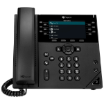 POLY 450 Skype for Business IP phone Black 12 lines LCD