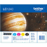 Brother LC1240VALBPRF inktcartridge 4 stuk(s) Origineel Normaal rendement Zwart, Cyaan, Magenta, Geel