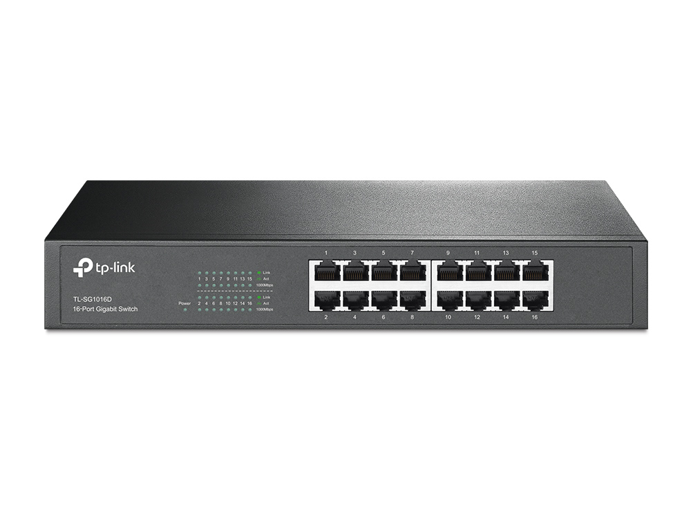 Image of TP-Link TL-SG1016D network switch Unmanaged L2 Gigabit Ethernet...