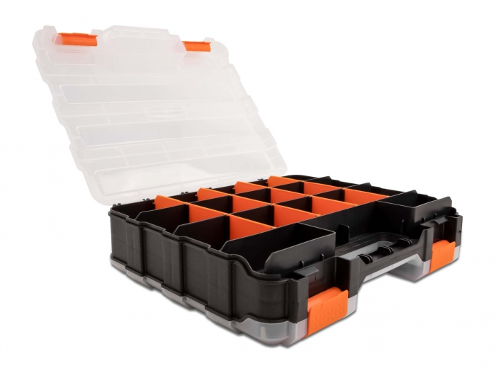 Image of DeLOCK 18417 - Storage box - Black - Orange - Rectangular -...