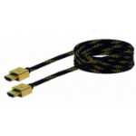 Schwaiger 2.5m HDMI m/m HDMI kabel 2,5 m HDMI Type A (Standaard) Zwart, Goud