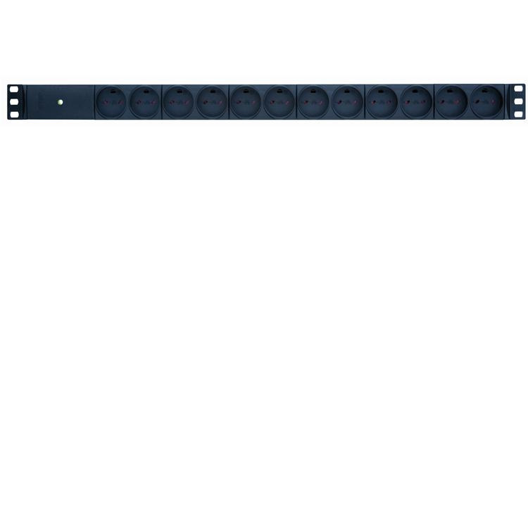Retex Aluminium PDU 12-Way K-IT Outlet. With LED