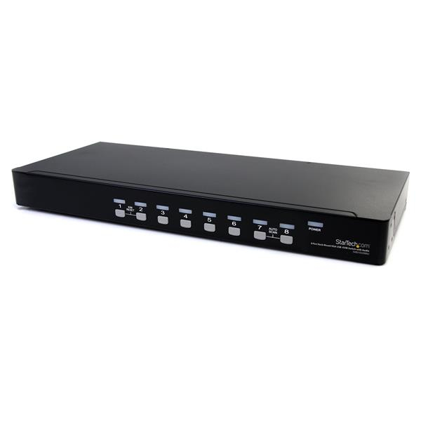 Image of StarTech.com 8 Port Rackmount USB VGA KVM Switch w/ Audio (Audio...