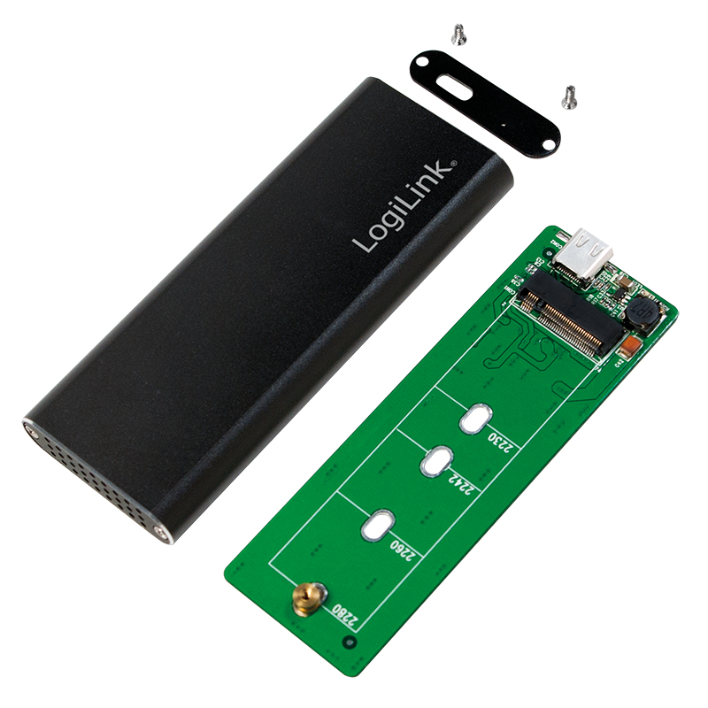 Image of LogiLink UA0314 storage drive enclosure M.2 SSD enclosure Black