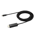 StarTech.com 10ft (3m) USB C to HDMI Cable - 4K 60Hz USB Type C to HDMI 2.0 Video Adapter Cable - Thunderbolt 3 Compatible - Laptop to HDMI Monitor/Display - DP 1.2 Alt Mode HBR2 - Black