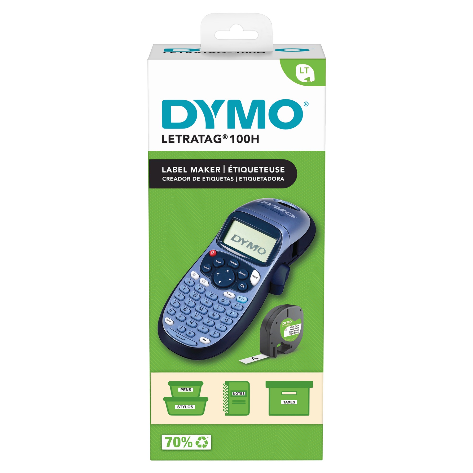 Dymo Blue Letratag Lt-100H Handheld Label Maker | Abc Keyboard Label Printe