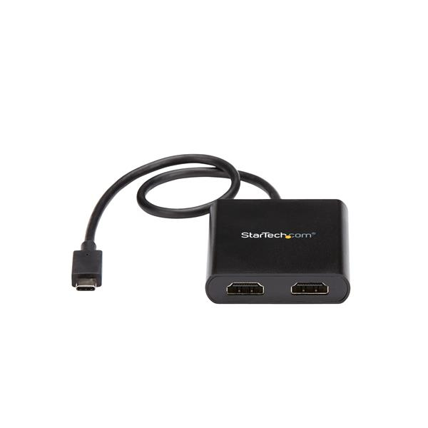 StarTech.com 2-Port Multi Monitor Adapter - USB-C to 2x HDMI Video Splitter - USB Type-C to HDMI MST Hub - Dual 4K 30Hz or 1080p 60Hz - Thunderbolt 3 Compatible - Windows Only