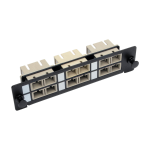 Tripp Lite N492-06D-SC High-Density Fiber Adapter Panel (MMF/SMF), 6 SC Duplex Connectors, Black