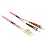 DeLOCK Cable Optical Fibre LC to ST Multi-mode OM4 0.5 m