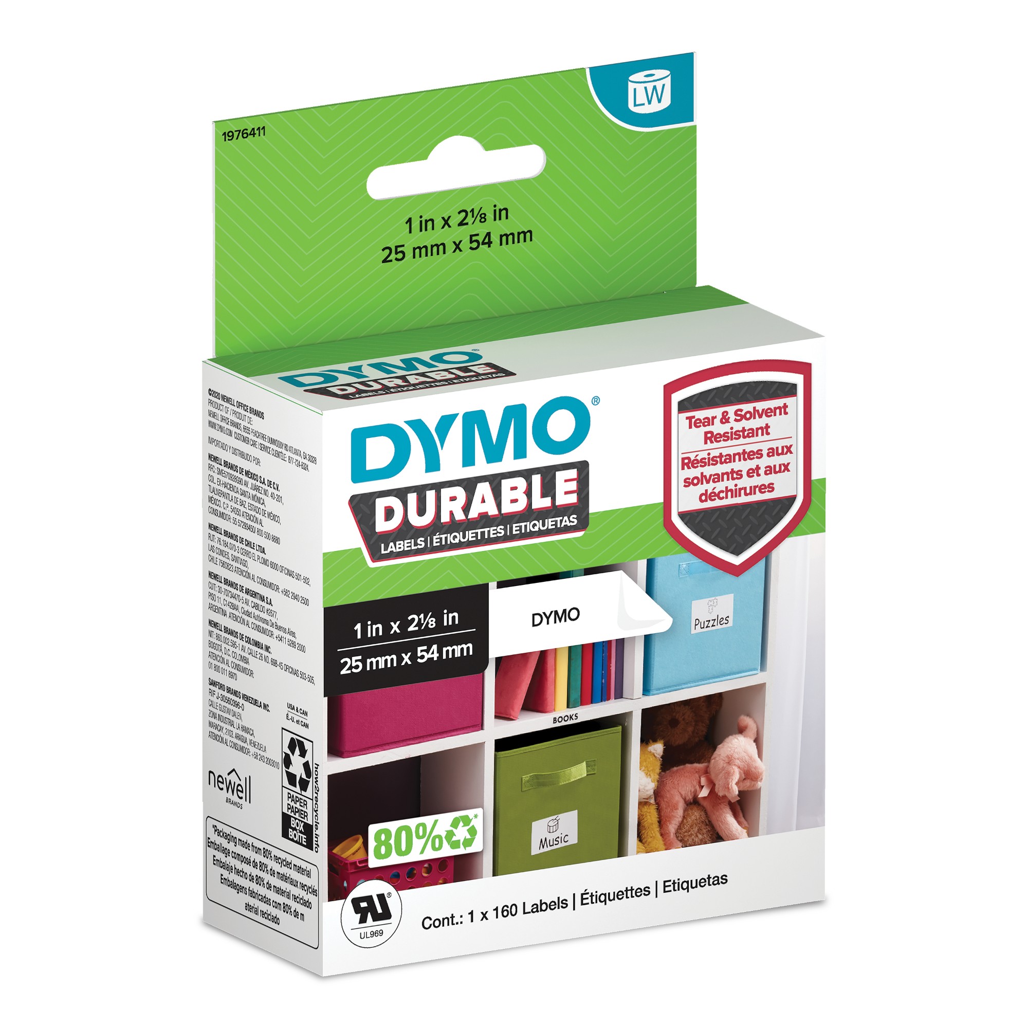 Image of Dymo 1976411 DirectLabel-etikettes white Multi.Purpose 25mm x 54mm Pac