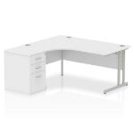 Dynamic Impulse Cantilever Left Crescent Desk Workstation