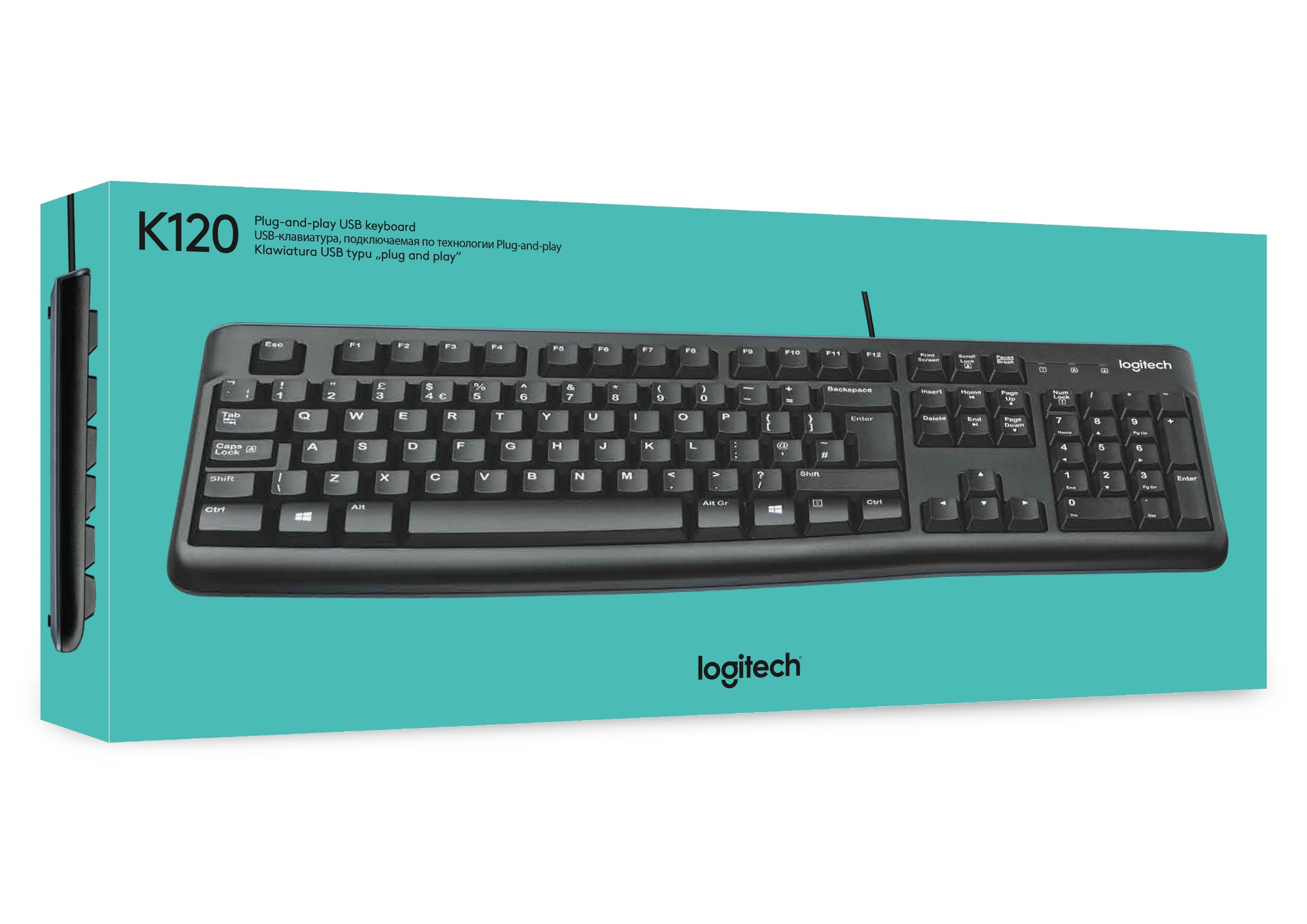 Клавиатура logitech k120 black 920 002522 usb офисная для пк интерфейс подключения usb цвет черный