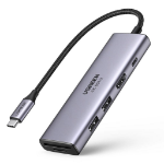 Ugreen EU Product - Hub USB-C to 2x USB-A / HDMI 4K 60Hz / SD and TF card reader / USB-C PD 100W - Gray