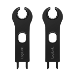 LogiLink Mounting wrench set, for PV solar cable connectors, 2 pcs, plastic, black