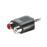 VALUE 3.5mm Adapter, 1x 3.5mm M to 2x RCA F