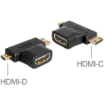 DeLOCK 65446 cable gender changer HDMI-C / HDMI-D HDMI-A Black