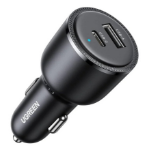 Ugreen 35023 oplader voor mobiele apparatuur Universeel Zwart Sigarettenaansteker Snel opladen Auto