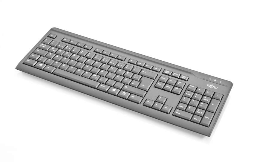 Image of Fujitsu KB410 keyboard USB QWERTZ Czech, Slovakian Black