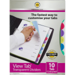 MARBIG DIVIDERS VIEW TAB A4 COLOUR 10 TAB