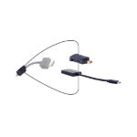 Liberty AV Solutions DL-AR4070 video cable adapter HDMI Type A (Standard) Mini DisplayPort + USB Type-C Black