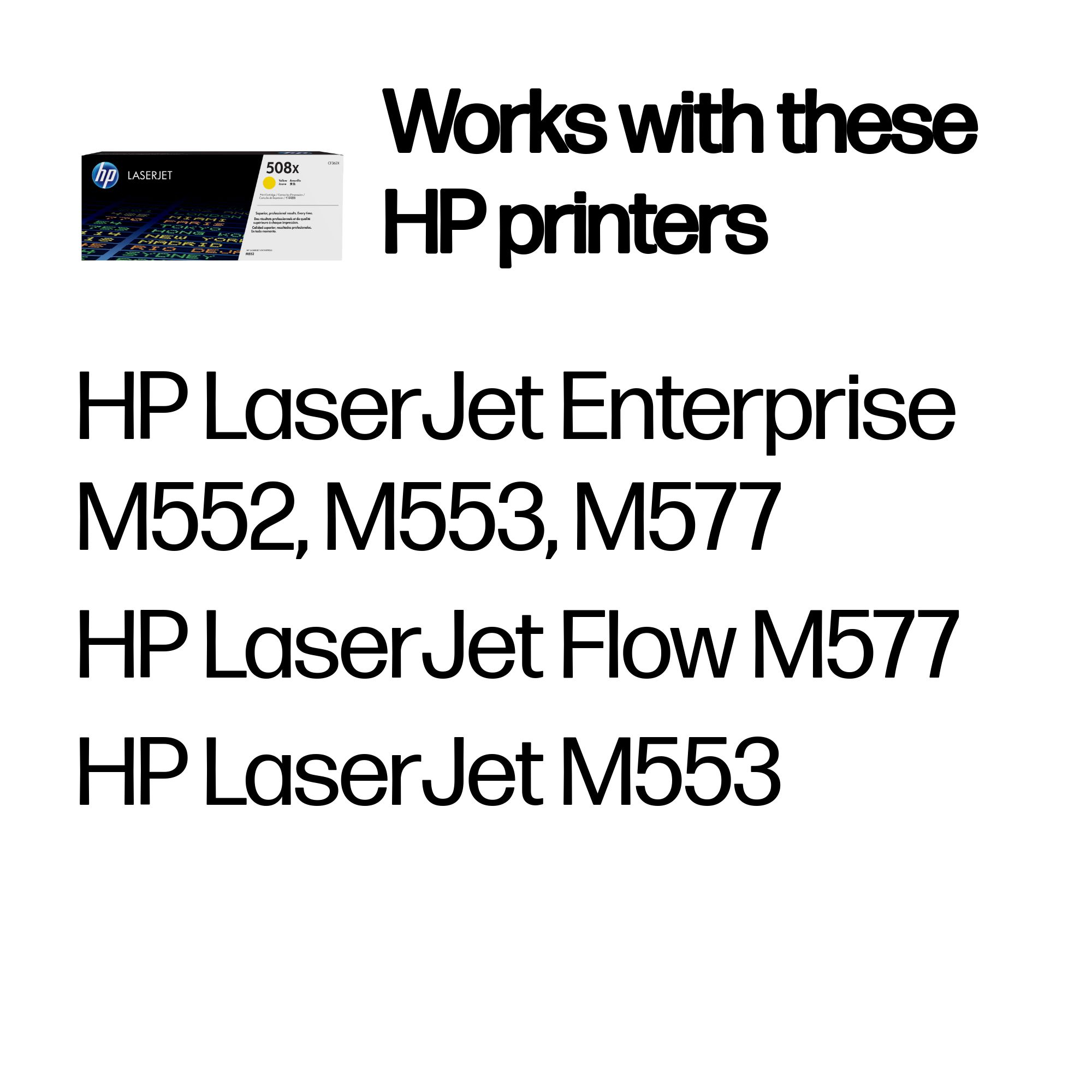 HP CF362X/508X Toner cartridge yellow, 9.5K pages ISO/IEC 19798 for HP CLJ M 552/E 55040
