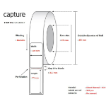 Capture CA-LB3017 printer label White