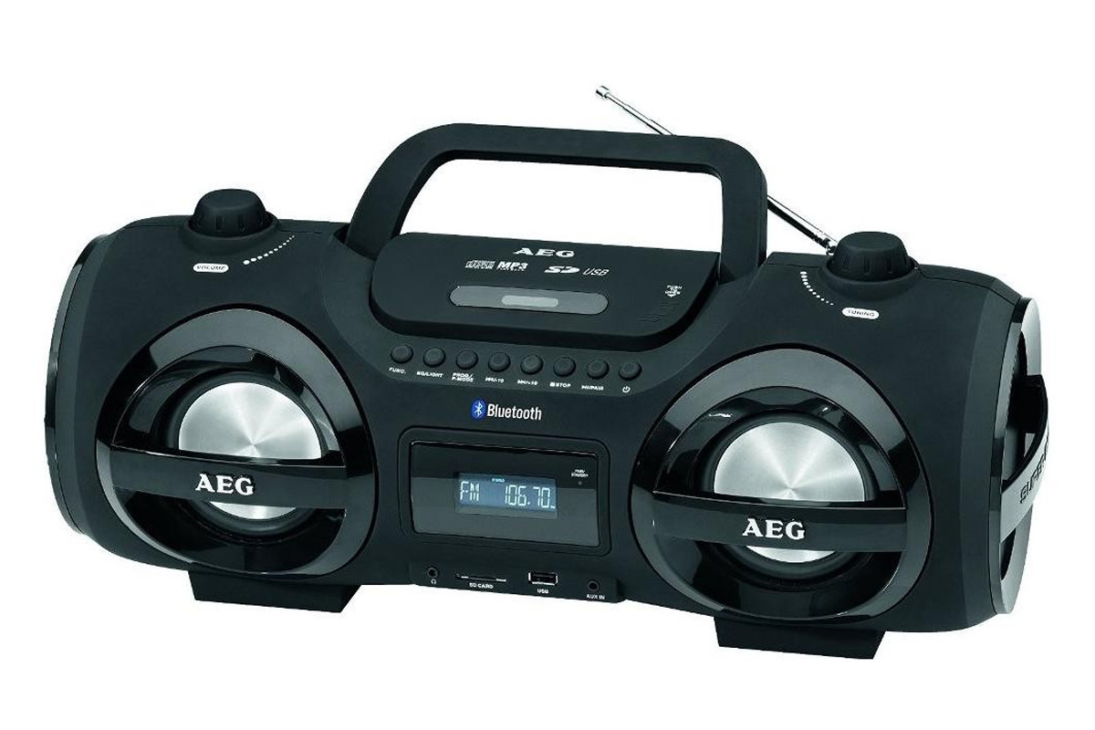 AEG SR 4359 BT Digital PLL Black. Red MP3 playback